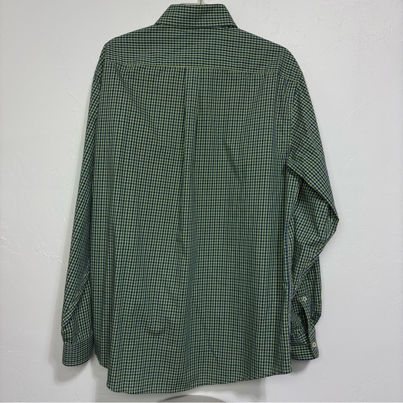 Southern Marsh Wrinkle Free Plaid Blue Green Men Button Front Shirt Large - Picture 4 of 7